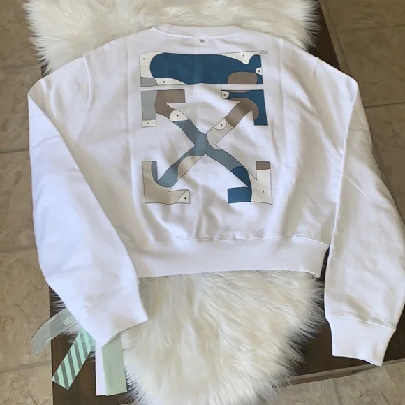 OFF-WHITE Multicolor Crewneck Sweatshirt Size L